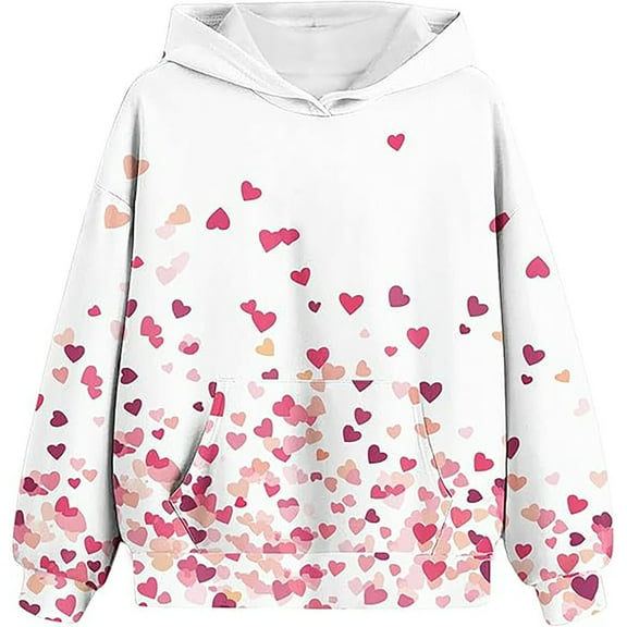 Chenglor Kids Hoodies Girls 6t Cute Hoodies for Girls Kids Long Sleeve Preppy Clothes Long Sleeve Printed Sweatshirt for Casual Wear and Outdoor