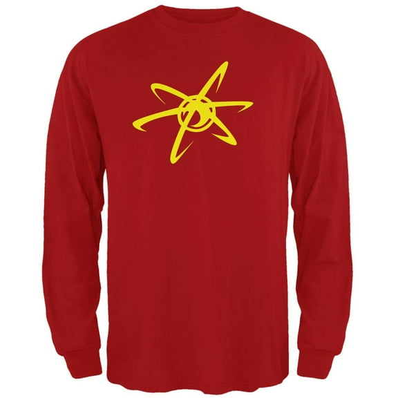 Halloween Boy Genius Mens Long Sleeve T Shirt Red 2XL