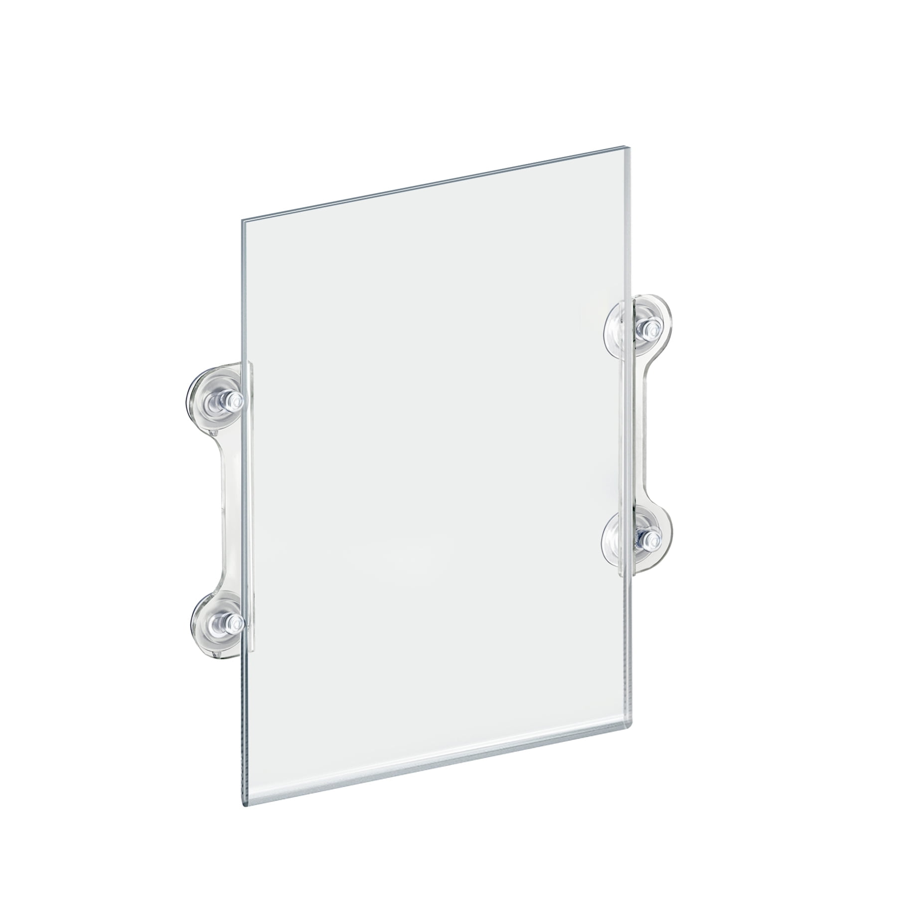 Azar Displays 106612 Clear Acrylic Window/Door Sign Holder Frame with Suction  Cups 11''W x 14''H, 2-Pack