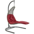 thumbnail image 1 of Modway Landscape Rattan & Fabric Patio Swing Chair in Light Gray and Red, 1 of 7
