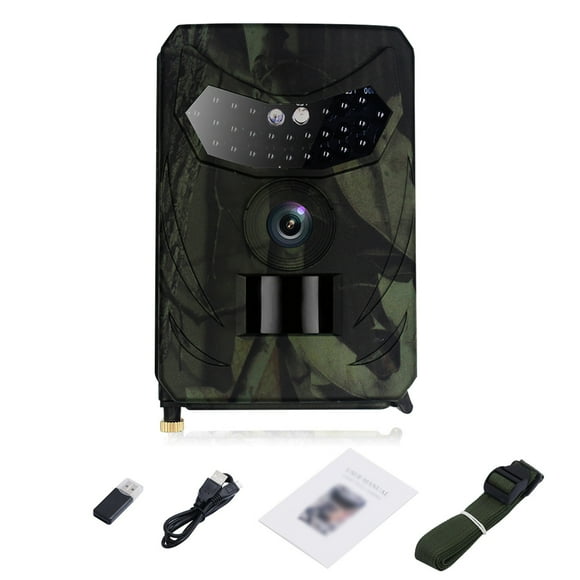 Amdohai PR100C 12MP 1080P Day Night Photo Video Taking Trail Camera Multi-function Outdoor Huntings Animal Observation House Monitoring Camera IP56 Waterproof with 26 Infrared Lights Camera