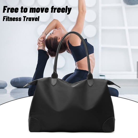 Travel Duffel Tote Bag for Women with Trolley Sleeve, Wet Pocket, Waterproof Cloth, Large Capacity 18in Carry On Gym Bag for Airplane, Hospital, Sports