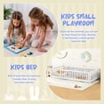 thumbnail image 5 of Aukfa Twin Floor Bed for Kids Children, Wood Montessori Bed Frame with Safety Guardrails and Door, White, 5 of 8
