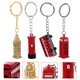 thumbnail image 4 of GOOHOCHY 4 llaveros de elementos británicos, elegantes llaveros de aleación, colgantes unisex para bolsos., 4 of 8