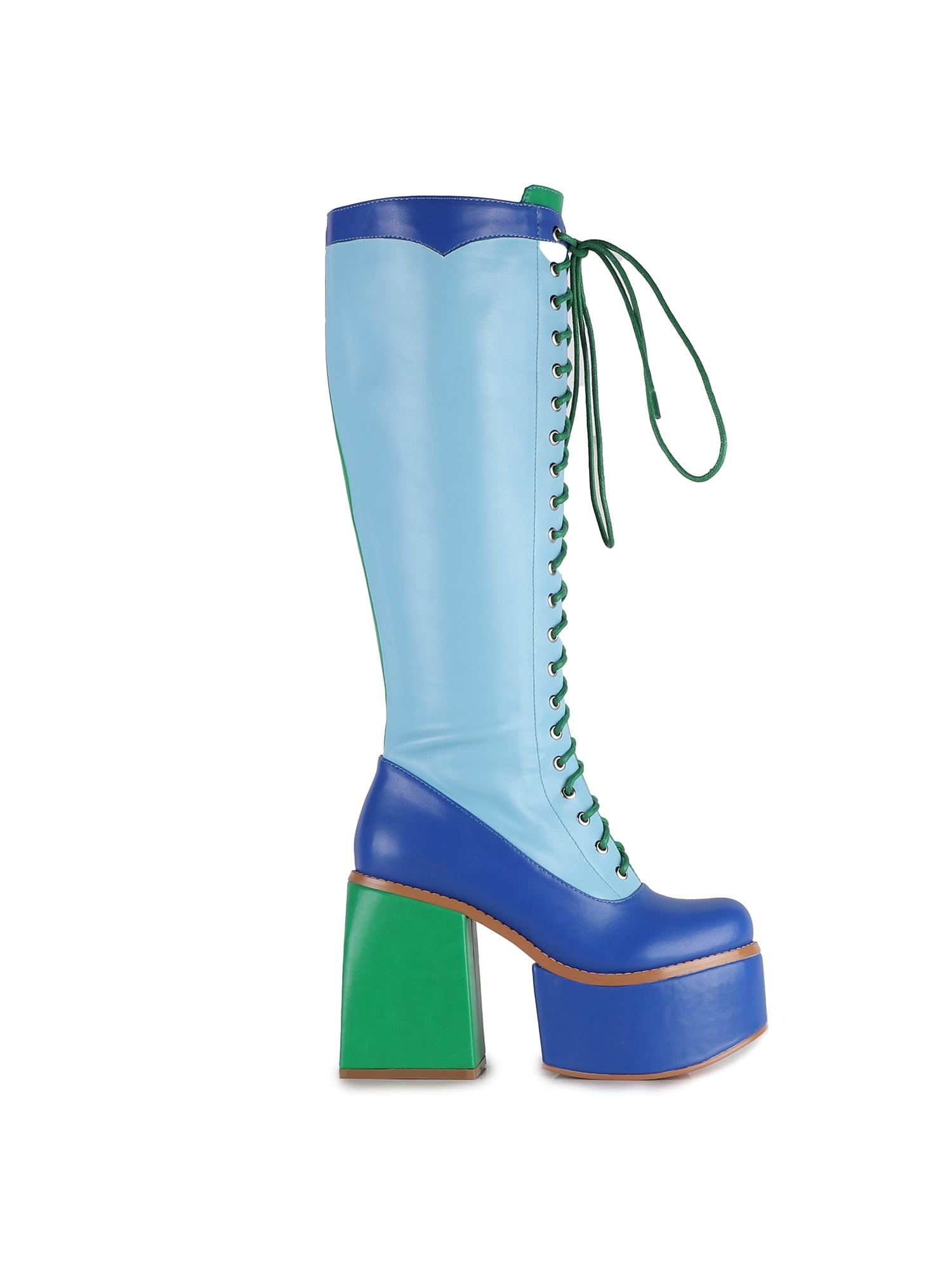Casual Color Blocking Knee High Women's Chunky Platform