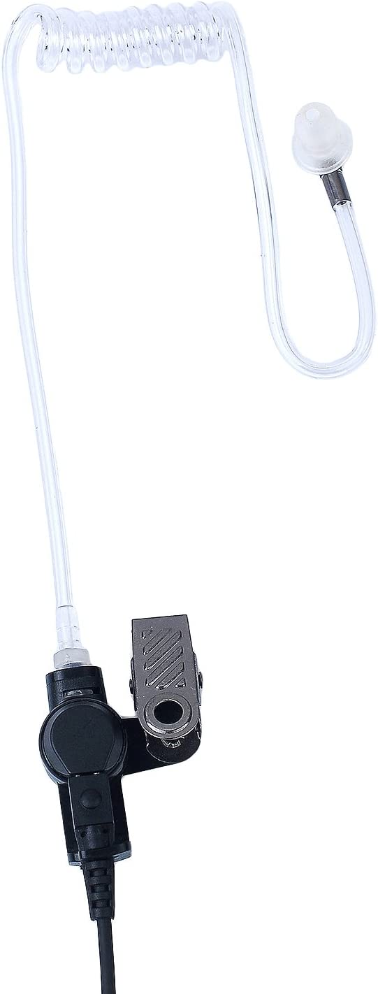 Écouteur Mono Professionnel 3,5 Mm - Tube Acoustique Transparent Avec Clip - Pour Radio PMR, Sécurité, Moto - 3