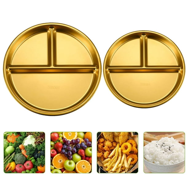 Hogar y cocina, Electrodomésticos, Para cocina, Platos llanos con divisiones de acero inoxidable 304, Plato llano de 20 cm