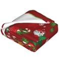 thumbnail image 2 of Cauagu X-mas and New Year Pattern Flannel Bed Blankets,Fleece Blanket Comfortable Air Conditioning Blanket for Sofa Bed Travel Couch & Living Room -50"x40", 2 of 8
