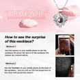 thumbnail image 4 of Collar de rosa rosa preservada de Moshen con 100 idiomas de amor, 4 of 7