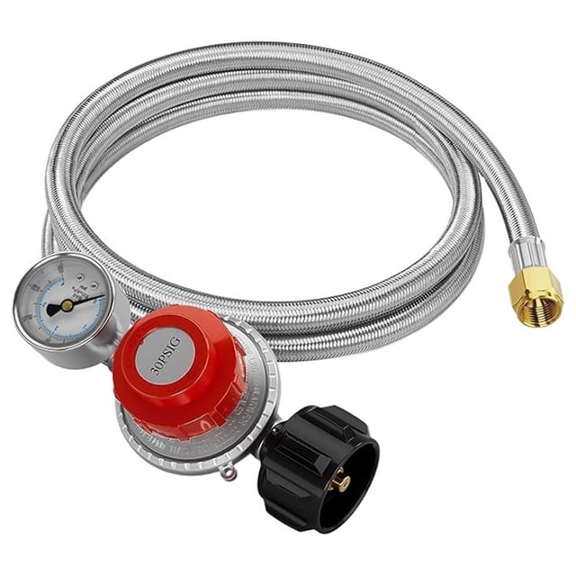 Feimier 5FT/12FT Adjustable High Pressure Propane Regulator for Outdoor Cooking