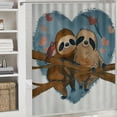 thumbnail image 6 of Orinice Sloths Hearts Friends Forever Bathroom Decor Set, Colorful Luxurious Graphic Print Polyester Fabric Shower Curtain Set with Hooks, Waterproof Bathroom Decor Set 60x72, 6 of 7