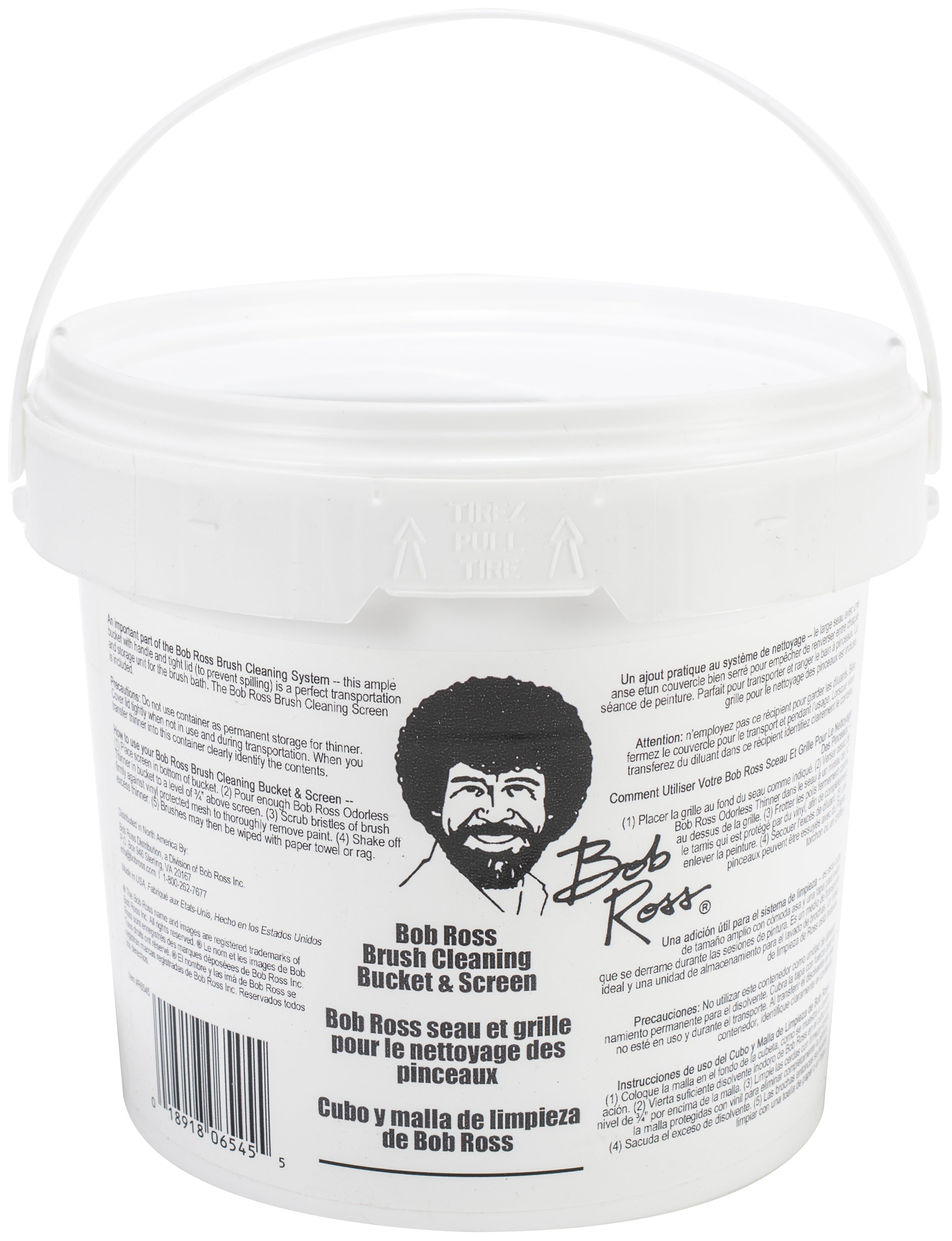 Bob Ross Brush Cleaning Bucket & Screen A "Happy" Way to Clean Brushes