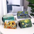 thumbnail image 2 of Sunflower Oil Painting Tissue Box European Retro Home Decorative Tissue Holder Cosmetic Storage Bag Bathroom Drawer Box, 2 of 4