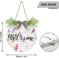 thumbnail image 3 of Coolnut Feathers and Hand Written Words Front Door Round, Hanging Welcome Sign, Front Door for Home, Farmhouse, Porch, Wall Hanging, Outdoor Home Decor, 3 of 7