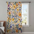 thumbnail image 4 of Watercolor Wildflowers Sheer Curtains 84 Inches Long, Colorful Spring Botanical Flowers Light Filering Curtains, Breathable Simi Curtain Privacy Drapes for Living Room Bedroom Window Treatment, 4 of 9