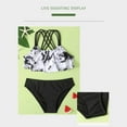 thumbnail image 4 of BULLPIANO Girls Swimsuits Bikini Set Suit Spaghetti Strap Criss Cross Bikini Top High Waisted Bottoms Two Piece Swimwear Little Girls Bathing Suit, 4 of 6