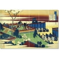 thumbnail image 1 of Ceramic Tile Mural-Katsushika Hokusai Ukiyo-E Tile Mural Traditional Home Remodel. 48" w x 32" h using (24) 8 x 8 ceramic tiles, 1 of 3