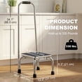 thumbnail image 3 of HOMCOM Heavy Duty Step Stool with Handle for Adults and Seniors, Portable with Anti-Slip Design, 3 of 10