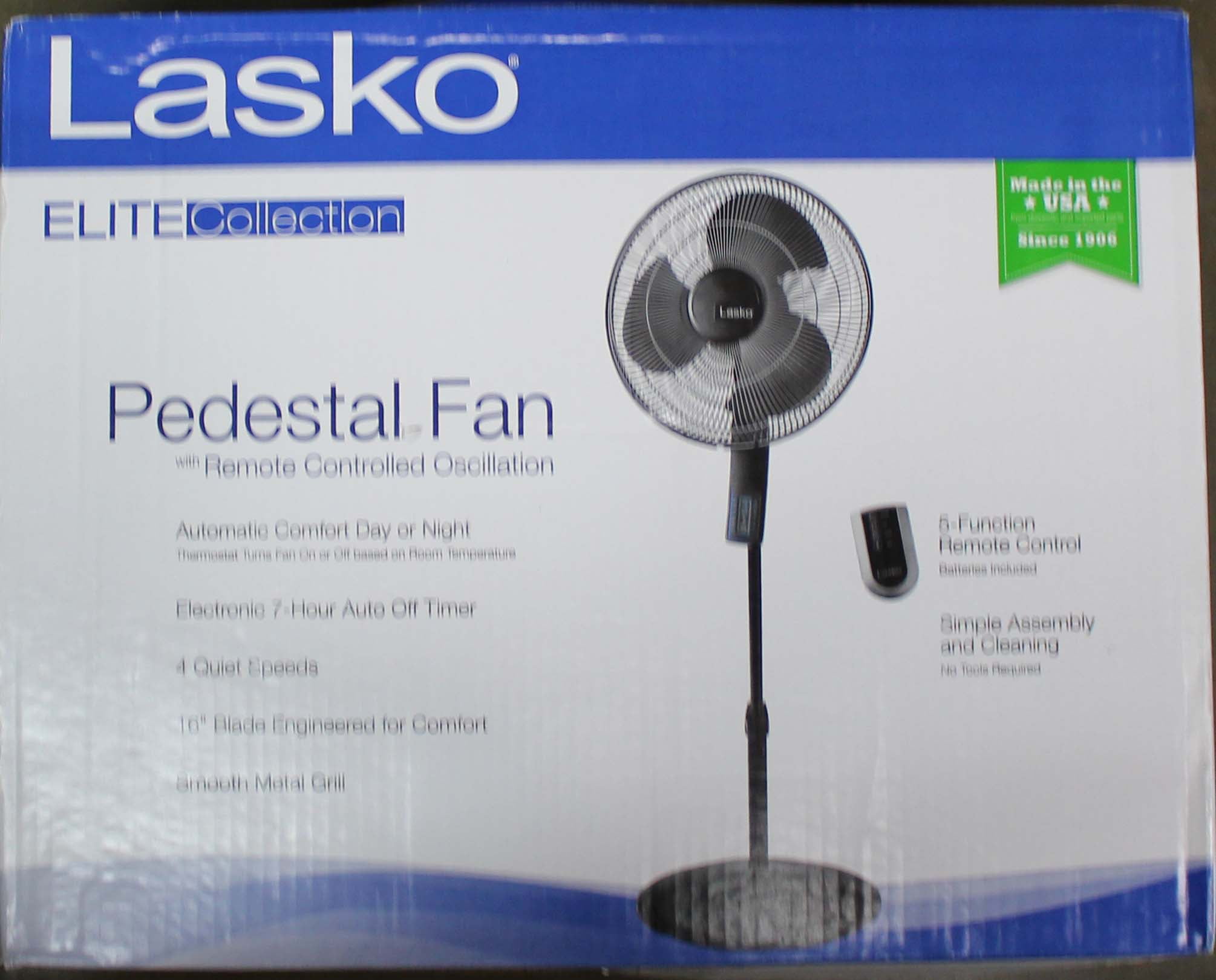 Lasko Oscillating 16″ Adjustable Pedestal Fan (S16612)