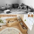 thumbnail image 5 of WIRRYTOR 59" Fluted L-Shaped Corner Storage Bench with Rounded Corners, Mid-Century Modern Breakfast Nook Bench, Extra Large Storage Chest, Natural, 5 of 13