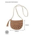 thumbnail image 2 of Luxtrada Woven Straw Handbag Crossbody Purse Envelope Shoulder Bag, 2 of 8