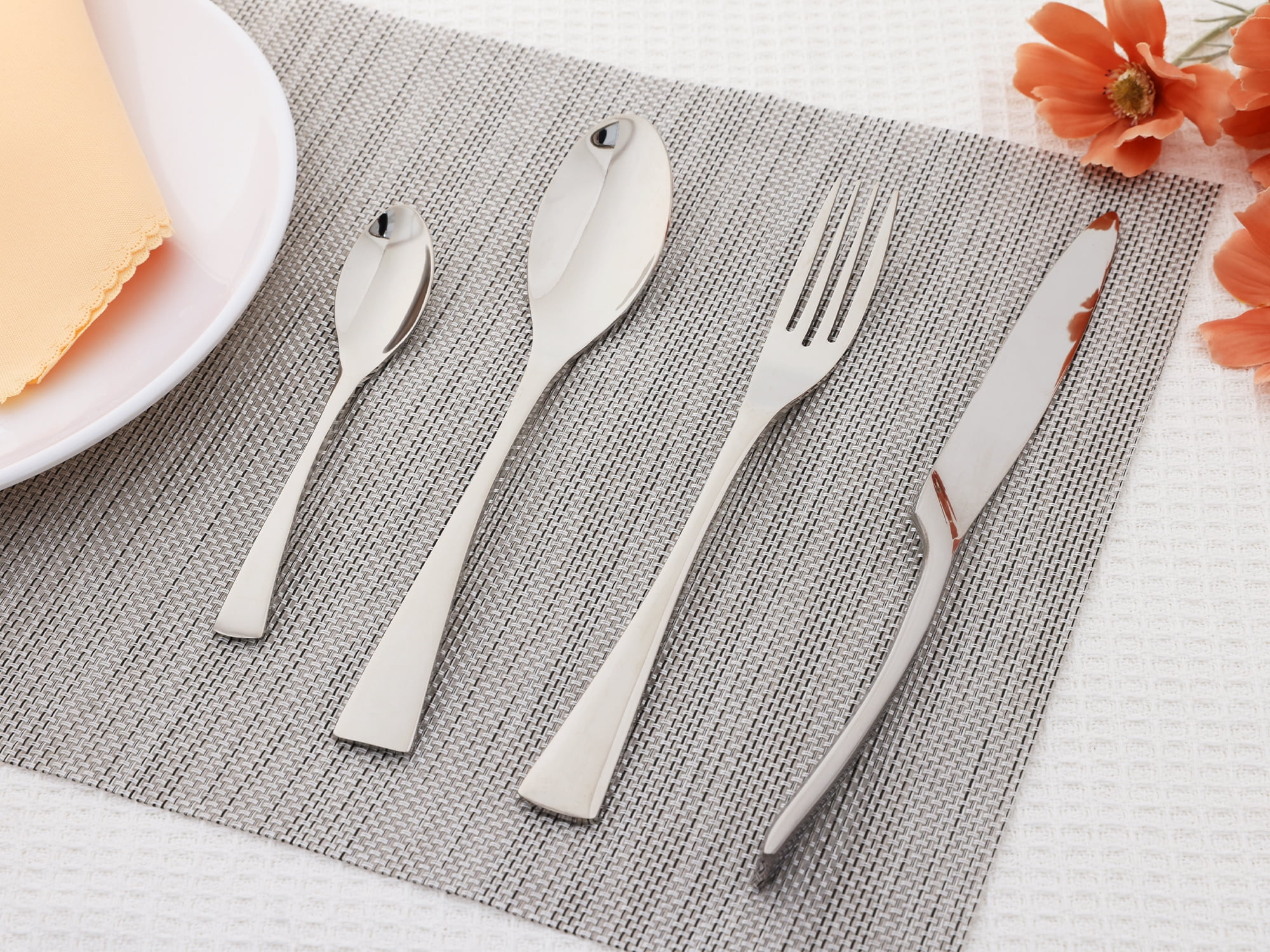Unique Bargains Stainless Steel Silverware Set Silver 4 Pcs