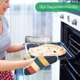 thumbnail image 2 of Yayeee Pot Holders Kitchen Heat Resistant with Pocket 7"x9.8" Cotton Oven Cooking Hot Pads, Beige Stripes, 2 of 7