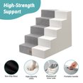 thumbnail image 5 of 5-Tier Extra-Wide Foam Pet Steps, Non-Slip Dog Stairs for High Beds & Sofas with Removable Washable Cover, 5 of 5