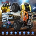 thumbnail image 3 of RC Monster Truck for Kids 6-12, 1:12 Scale 4WD Remote Control Car with Spray Smoke, LED Lights & Sound, Full Proportional Control, Stunt RC Car with 360° Spins, Rechargeable Off Road Toy Gift, 3 of 9
