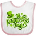 thumbnail image 3 of Inktastic St. Patrick's Day Hand Lettering with Green Top Hat Boys or Girls Baby Bib, 3 of 4