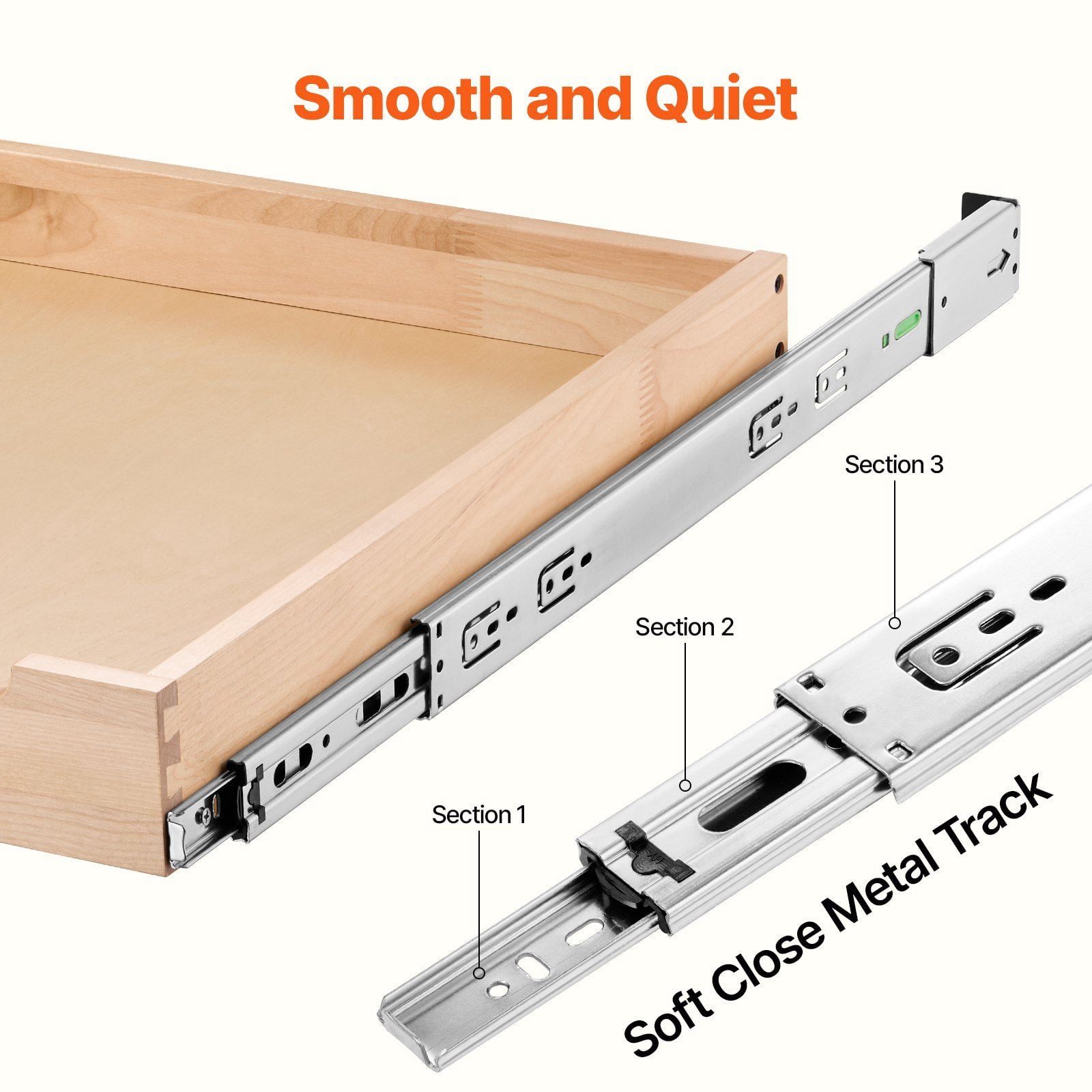 Pull Out Cabinet Organizer, Soft Close Slide Out Shelf, 20-inch Wide Wood Drawer, 21-inch Deep, Under Sink Storage, Kitchen Cabinet Organizer