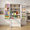 63"White, variant on 71" Kitchen Pantry Storage Cabinet, Tall Kitchen Pantry, Freestanding Hutch with Doors & Shelves, with Doors and Shelves - White