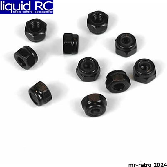 Tekno 1201 RC M3 Locknuts (Black 10Pcs) TKR1201