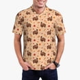 thumbnail image 1 of Fotbe Turkey And Autumn Leaves Camiseta Polo de Golf para Hombre con Estampado – Camisa Deportiva Transpirable con Cuello Abotonado-Medium, 1 of 6
