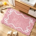 thumbnail image 4 of Bow Knot Bath Mat, Soft Absorbent Artificial Rug for Bathroom Floor, Non-Slip Bedroom Home Decor Entryway Mat, Indoor Living Room Display Enhancement, 15.75" x 23.62", KTFgvq, 4 of 7