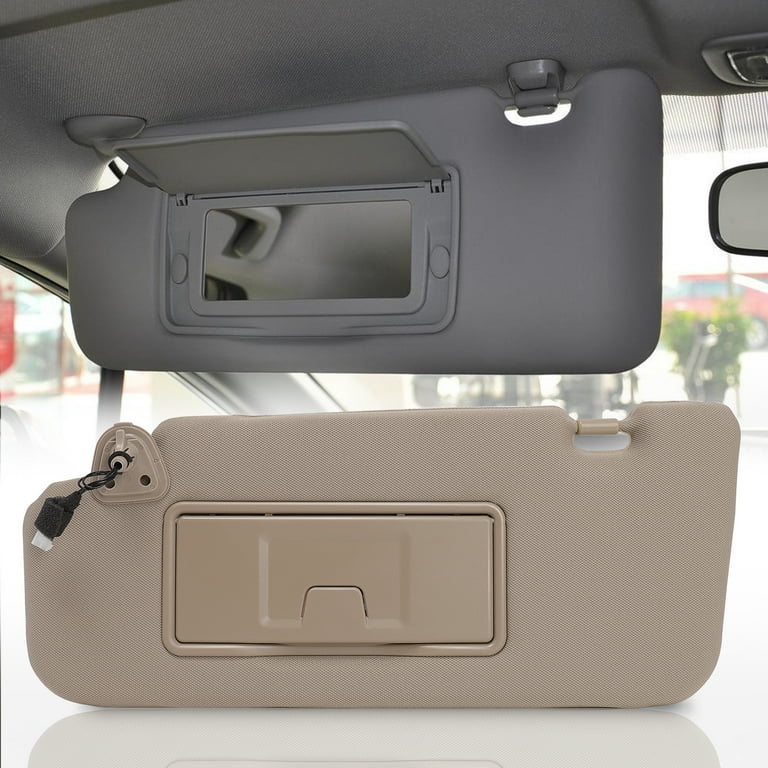SCITOO Left Driver Side Sun Visor Assembly 2013 2014 2015 2016 for Nissan Murano with Sunroof Beige