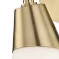 thumbnail image 5 of 2 Light Contemporary Up-Down Metal Orb Wall Sconce with White Glass-19 inches H By 5 inches W-Aged Brass Finish Bailey Street Home 735-Bel-2692824, 5 of 6
