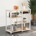 thumbnail image 6 of SOGES Kitchen Cart 3-Tier Kitchen Baker's Rack Utility Microwave Oven Stand, Maple, 6 of 8