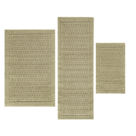 Mainstays Dylan Nylon 3-Piece Accent Rug Set, Multiple Colors