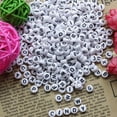thumbnail image 6 of OUNONA Plastic Alphabet Beads Every A-Z White for Jewelry Making 1350Pcs, 6 of 7