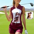 thumbnail image 4 of HOMYGIFTS Custom Face Women's Sleeveless Golf Polo – Golf & Wine Design for Ladies, 4 of 16