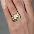 thumbnail image 4 of Gem Stone King 18K Rose Gold Plated Silver Ring Prasiolite Moissanite (7.38 Cttw), 4 of 4