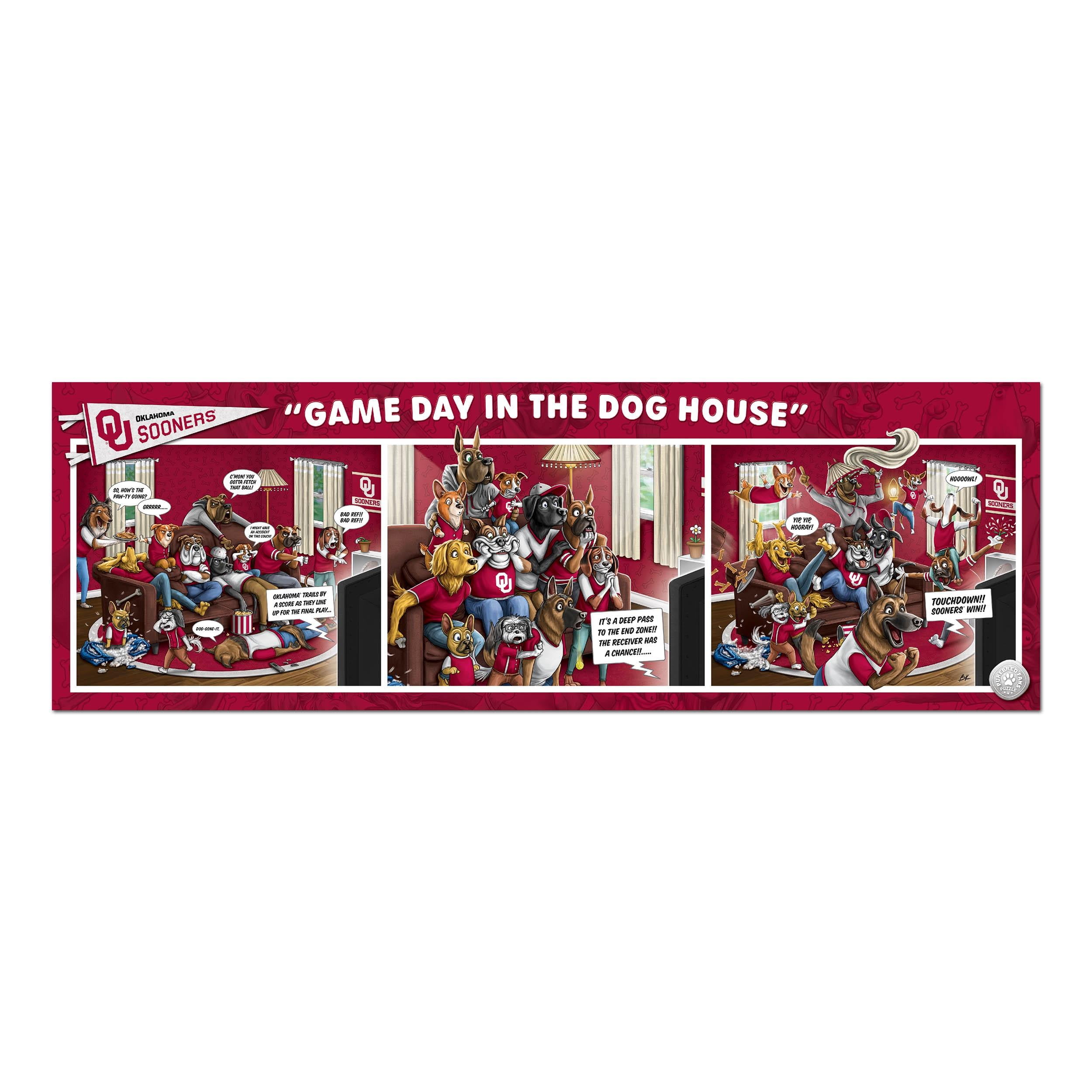 YouTheFan NCAA Oklahoma Sooners Purebred Fans Gameday in the Dog House 1000PC Puzzle