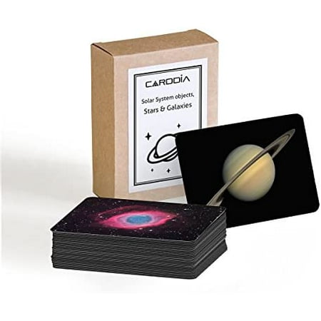 CARDDIA Astronomical Objects STEM Flash Cards (Including Solar System Planets, Minor Planets, Satellites, Galaxies, Clusters, Nebulae...)