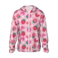 thumbnail image 2 of Lsque Haear Strawberry UPF 50+ Lightweight Sun Protection Men's Women's Long Sleeve Shirt, Hoodie Performance -X-Large, 2 of 9