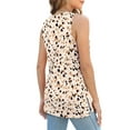 thumbnail image 4 of Fantaslook Womens Tank Tops Crewneck Casual Summer Side Split Sleeveless Shirts Floral Blouses, 4 of 8