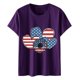 thumbnail image 4 of Fiudx Ofertas de La Semana Blusa de Manga Corta con Estampado de Moda para Mujer, Divertida Camiseta con Cuello Redondo, 4 of 4