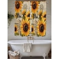 thumbnail image 6 of Sunflower Retro Living Room Curtains 72 Inches length, Farmhouse Vintage Botanical Floral Window Treatment Curtain Drapes, Light Filtering Drapes for Bedroom Laundry Room, 52"x72", 2 Panels, 6 of 7