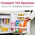 thumbnail image 5 of Frigidaire 1.6 Cu. ft. Retro Mini Fridge with Side Bottle Opener, Compact Refrigerator with Freezer Compartment, Coral, 5 of 5