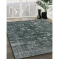 thumbnail image 3 of Ahgly Company Machine Washable Indoor Rectangle Industrial Modern Blue Moss Green Area Rugs, 2' x 3', 3 of 7
